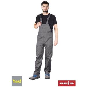 Raw-pol Tear-Resistant Tercot Protective Coveralls, Size 58 Gri 121747983 - Worker overalls
