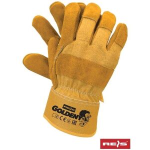 GOLDENY 10 Cowhide and Denim Protective Gloves 121748023 - Work gloves