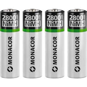 Monacor NIMH-2800/4 tölthető akkumulátor elem, NIMH-2800/4, AA, 4db 39227578 