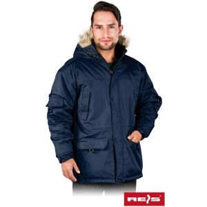 Geaca de protectie izolata GROHO cu gluga si fermoar L Bleumarin 121748337 - Palton de lucru