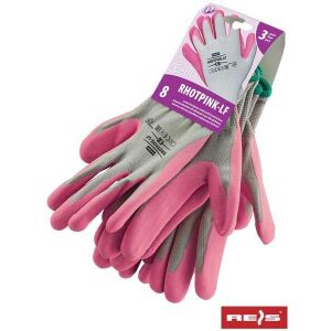 RHOTPINK-LF Ladies' Latex-Coated Protective Gloves Size 8 121748903 - Work gloves