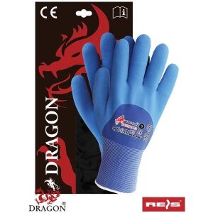 Winhalf 9 Blue Insulated and Latex Dipped Protective Gloves 121749076 - Work gloves