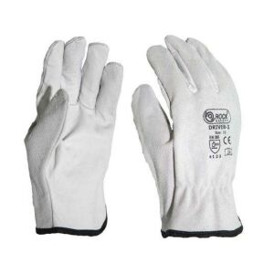 Driver3 11 Fine Split Leather Protective Gloves for Drivers, Grey 121750639 - Work gloves