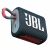 Prim-plan al boxei portabile JBL GO 3 albastru și roz