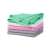 Stack of Malfini Gri Terry Towels in various colors, including green, white, pink, purple, and grey