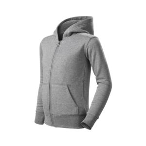Children's Hoodie, Trendy Zipper 412, Malfini Grey 158 cm/12 years 121766747 - Kids' Sweater