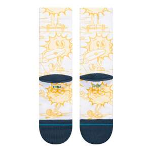 Stance Sonnys Crew socks, yellow, white, sun, skateboard, unisex - For man