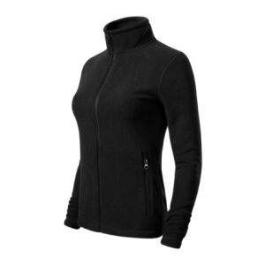 Malfini Shift 851 Women's Black Microfleece Jacket (angled view) - Women's Sweater