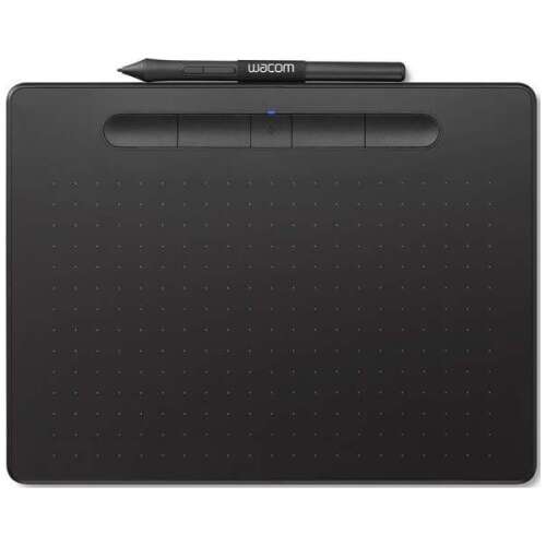 Wacom Intuos M Bluetooth fekete CTL-6100WLK-N digitális rajztábla, elülső nézet