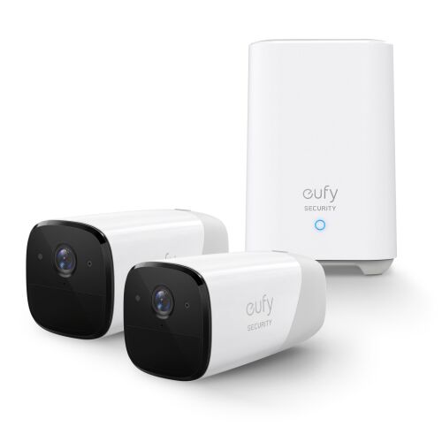 Безжична система за видеонаблюдение eufyCam 2 Pro Security, 2K резолюция, 4MP, IP67, Nightvision, 2 видеокамери
