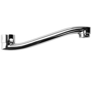 Extol curved faucet spout, 200mm long, chrome - Extol