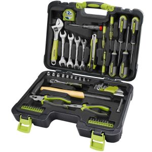 Extol 59-piece 1/4" Tool Set Open in Case - Extol