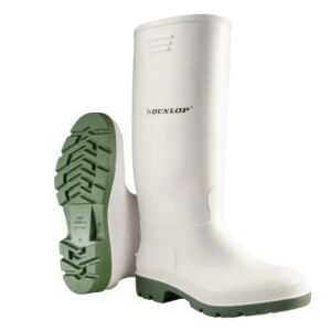 Dunlop Pricemastor 380VP PVC Acid-Resistant Safety Boots, White, Size 42 123902522 - Dunlop
