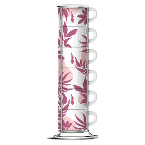 Bialetti Primavera cup set with stand 6pcs pink 108859266