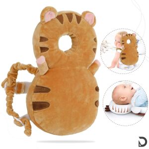 KipHome Tiger Baby Head Protection Backpack Pillow with Usage Examples - Decoration