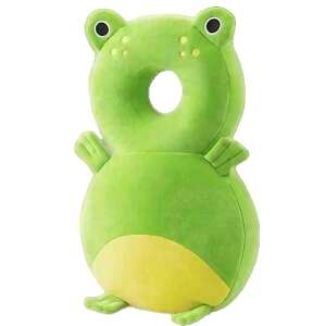 Зелена раница за защита на главата на бебето с форма на жаба, Flippy, за бебета, 33x6x19 cm, 180 g - Flippy