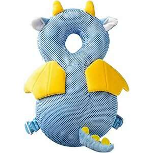 Раница за защита на главата на бебето Flippy, дизайн дракон, синя - Flippy