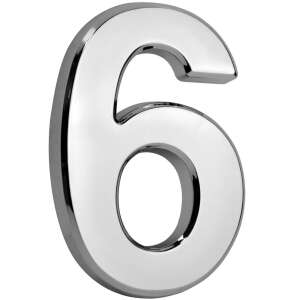 Silver 3D house number 6, Strend Pro MagicHome - House Number Plate