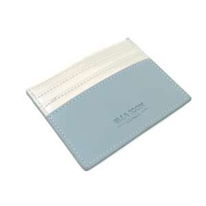 Ella Icon Duo card holder, dusty blue, 10.5x8cm, eco-leather, 4 card slots - Dressing Accessory