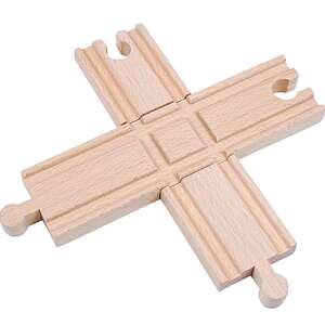 Intersecție de cale ferată din lemn, compatibilă cu majoritatea mărcilor importante, permite trenurilor să se intersecteze - Tren, element feroviar, autostradă