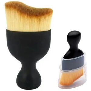 Kompakt autóbelső tisztító kefe nylon sörtékkel, 10 cm, fekete-barna 131444015 - Autómosó kefe