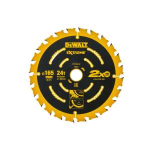 DEWALT EXTREME Fűrésztárcsa fához 165 x 20 x 1,65 mm / 24T 108878930 - Dewalt