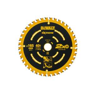 DEWALT EXTREME Fűrésztárcsa fához 165 x 20 x 1,65 mm / 40T 108878932 - Dewalt