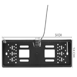 Fekete rendszámtábla keret beépített tolatókamera és méretek - Tolatókamera