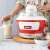 Ariete Party Time 643.RD red ice cream maker with ingredients