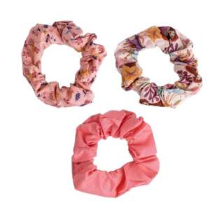 3 darabos Disney Hercegnők hajgumi szett, virágos és hercegnős mintákkal - Hajcsat, hajráf