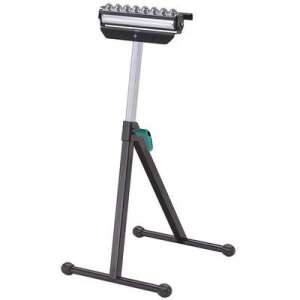Wolfcraft 6102300 Rollenständer für die Holzbearbeitung, höhenverstellbar, unterstützt lange Bretter, Gesamtansicht - Wolfcraft