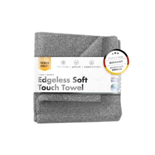 Chemicalworkz Edgeless Soft Touch mikroszálas törölköző, 500 GSM, szürke, ideális részletezéshez és vízmentes autómosáshoz
