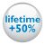 Lifetime +50% icon for Philips S-Bag vacuum cleaner bags