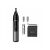 Philips NT3650/16 nose and ear trimmer with accessories: eyebrow combs, battery, and pouch