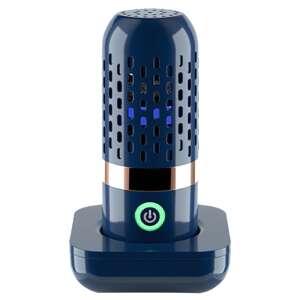 Prémium multifunkcionális ételfertőtlenítő, sterilizáló és növényvédőszeres tisztító készülék, erős 3000 mAh-s akkumulátor, konyhában és kirándulásokon is használható, kék modell, elülső nézet - Hámozó