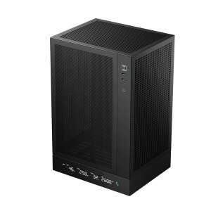 Kućište za računalo DeepCool CH170 DIGITAL Mini-ITX, crno, pogled pod kutom - DeepCool