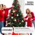 Injection-molded artificial Christmas tree with metal stand 138344271