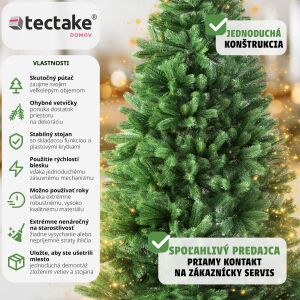 Injection-molded artificial Christmas tree with metal stand 138344271 - Christmas