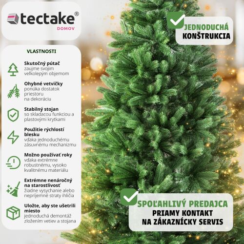 Injection-molded artificial Christmas tree with metal stand 138344271