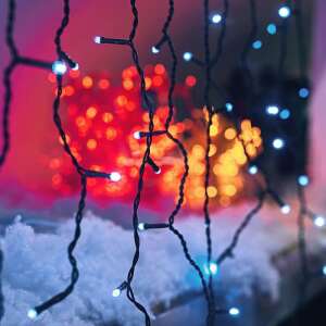 Crystalline Jégcsapfüzér - 100 LED - Hideg Fehér - 3m