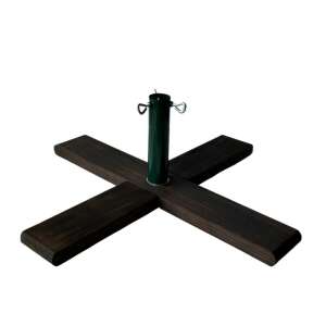 Baza de brad artificial Crosswood, bara de sustinere verde, baza de pin maro inchis