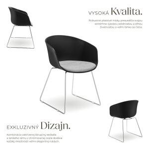 Logart Upholstered Plastic Chairs 137375185 - TecTake Dining chair