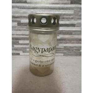 "Nagypapám" feliratú mécses idézettel - Kegyeleti dekoráció