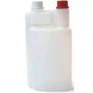 1 Liter Nachfüllbare Doppelausgießerflasche mit rotem und weißem Verschluss - Plastikflaschen