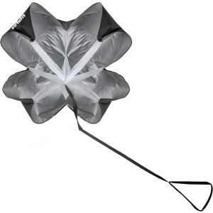 VirtuFit Pro Speed ellenállás ejtőernyő futáshoz, összehajtott, szürke és fekete - VirtuFit