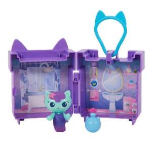 Gabby's Dollhouse MerCat Mini Clip On Playset, Spin Master, open, purple, with MerCat figurine - Spin Master