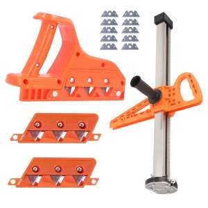 HAWIRE KL-4560 és TG-60 gipszkarton vágó- és csiszolókészlet, tartalmaz két gipszkarton vágót, egy gipszkarton bevágó eszközt és pengéket - Gérvágó