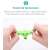 Green silicone pencil grip for kids, shows flexibility and durability