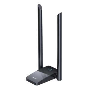 Adapter WiFi USB Baseus FastJoy B01317600111-05 1300 Mb/s z dwoma antenami, czarny - Router Wi-Fi, adapter