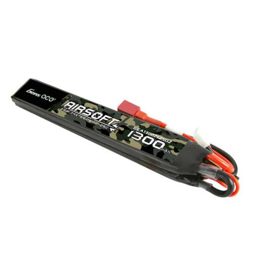 Gens Ace 25C 1300mAh 2S1P 7.4V Airsoft fegyver Lipo akkumulátor T csatlakozóval